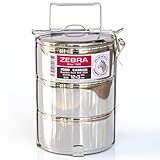 Zebra Brand , Stainless Steel Food Carrier Premium Quality Size 12 Cm X 3 Tier by Zebra