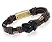 Regetta Jewelry Authentic Tribal Leather Wristband Surf Black Mens Bracelet