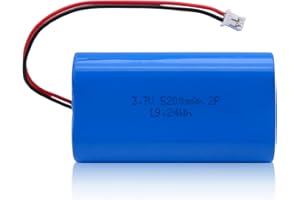 Qimoo 3.7V 5200mah-19.24Wh Rechargeable Battery Pack Lithium Ion Batteries with PH2.0mm Connector 3.7 Volt Batteries for Bluetooth Speaker,Electronics, Toys, Lighting