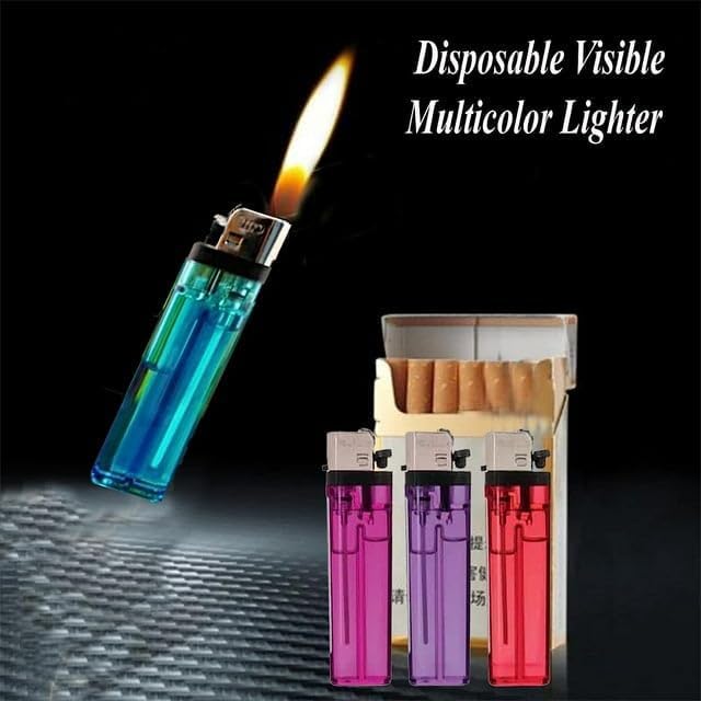 Lot Classic Disposable Lighter Soft Flame Kitchen Lighter - Newly Improve Quality Upgraded, Perfect Strike Every Time - Lighters in Assorted Colors, Pocket Style - Pack of 50