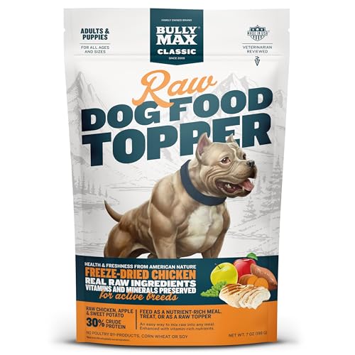 Bully Max Freeze-Dried Raw Dog Food Toppers for Puppies Adult