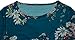 ZESICA Women's Floral Print Long Sleeve Pockets Empire Waist Pleated Long Maxi Dress Teal X-Large