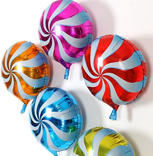 Zebratown 20PCS 18 Inch Round Candy Lollipop Aluminum Film Balloon Camouflage Cartoon Toy Birthday Party Decoration