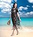 Summer Beach Cover Ups for Women Sexy Lace Long Maxi Tunic Oversize Loose Swimwear Swimsuit Bikini Dress with Tassel Black