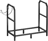 Mutool 25.6" Metal Firewood Rack, Indoor/Outdoor Log Holder, Black view 6