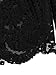 Choies Women Cotton Blend Crochet Lace Plain Long Sleeve Round Neck Loose Bla... Black