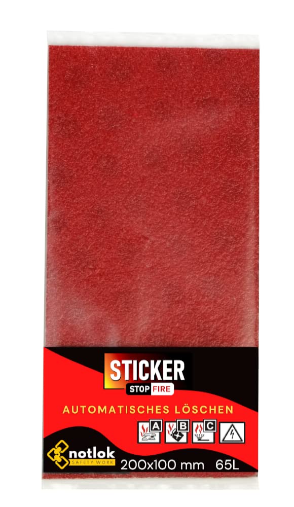 notlok Safety Work Tape for Automatic Fire Extinguishing in Fuse Boxes, Network Cabinets | Extinguishes in 90 sec | Alternative to ABC Fire Extinguishers | Server Cabinets & Distribution Boxes 20x10cm