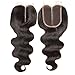 UNice Hair Icenu Series Middle Part 1pc 4x4 Lace Closure with Virgin Brazilian Human Hair 3 Bundles Weaves Body Wave Natural Color (18 20 22+14 Middle Part)