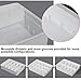 SONGMICS Adjustable Underwear Organizer Plastic Drawer Dividers Bra Socks Ties Storage Box White 6 Pack URUS06W