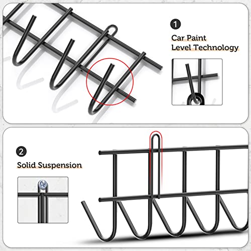 zacurter Garden Tool Rack Garage Tool Organizer Wall Mount Garden Tool Holder Yard Tool Hangers Heavy-Duty Hook Wall Storage Rack Holds Garden Tools, Shovels, Rakes, Hoses, Ropes (64 inches/160cm)