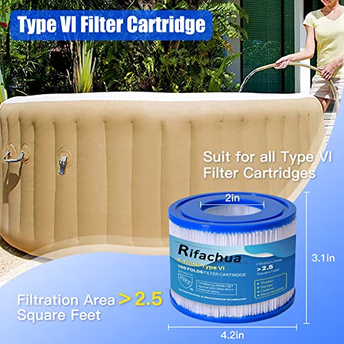 Rifachua Type VI Hot Tub Spa Filter Cartridge Replacement Compatible