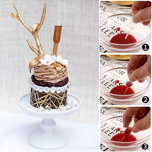 200Pcs Cupcake Pipettes 4ml Plastic Squeeze Transfer Pipettes for Strawberries Chocolate Ice Cream Mini Dropper Heart Flowers Standard - Thumbnail 5
