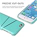 iPhone 6S Leather Card Case - SOWOKO iPhone 6 Ultra Slim Leather Wallet Case Credit Card ID Holder Slot Protection Cover for Apple iPhone 6S/6 4.7 inch (Mint Green)