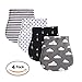 Chunky Chops Baby Burp Cloths 4 pack, 100% Organic Cotton | Large, Triple Layer, Ultra Absorbent & Soft |Burping Rag for Newborn, Skies at Night, Gender Neutral |Baby Shower Gift for Boys & Girls