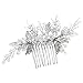 Faybox Silvery Wedding Hair Combs Accessory With Rhinestone Crystal Sprays Bridal Headpiece Or Prom