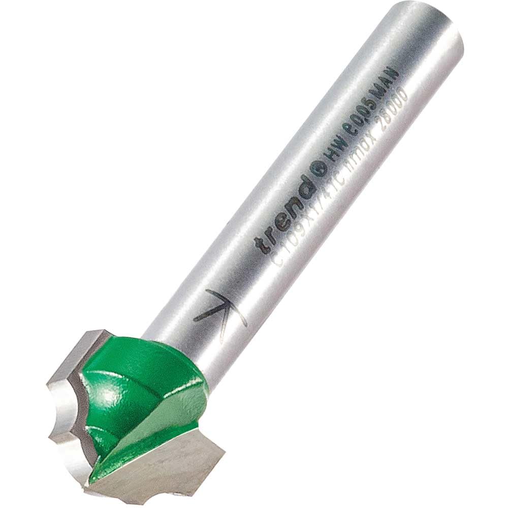 Trend CraftPro Classic Decor Ogee Panel Router Cutter, 1/4 Inch Shank, 3.2mm Radius & 4mm Secondary Radius, 12.7mm Cut Diameter & 9.5mm Cut Length, TCT, C109X1/4TC