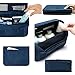 Mooxury Toiletry Bag Multifunction Cosmetic Bags Waterproof Makeup Pouch Portable Travel Organizer Bag with Hanging Hook for Men Women Girls Vacation - Navy Blue