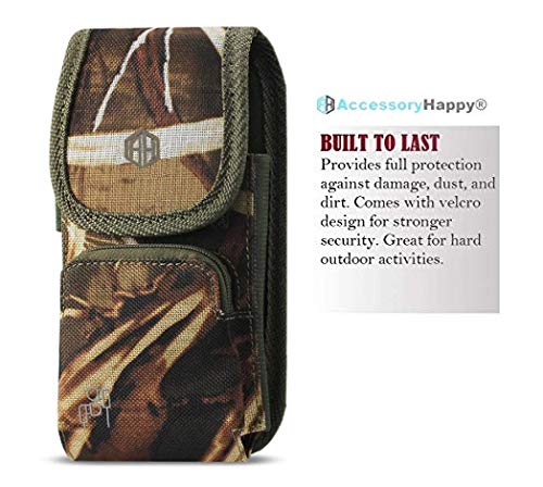 Military Grade Cell Phone Case, Rugged Outdoor Carry Pouch Belt Clip Compatible w/ [iPhone 6 6S 7 8 X XR XS (4.7'')] Kyocera DuraForce Rugged Canvas Holster Fits Phone with Battery Case - Thumbnail 3