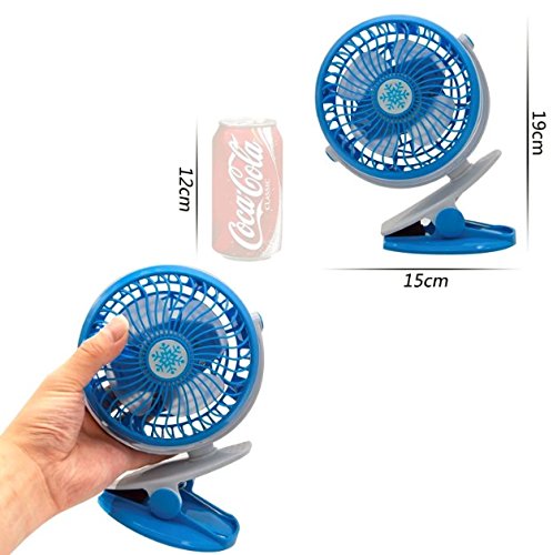 Clip on Fan - Baby Stroller Fan - Use This Small Personal Adjustable Portable Mini Fan Anywhere - Car Seat Fans - Bed Fan - Desk Fan - Accessories for Office - Thumbnail 7