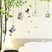 Large Memory Tree Photo Frames Combination DIY Wall Stickers Removable Transparent Wall Decals Art for Living Room Bedroom Decorative Home Decoration Stickers Mural (AM9019)