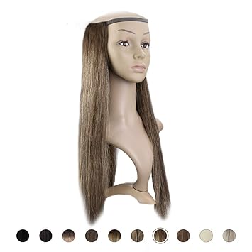 Amazon Com Easyouth 20 U Part Wig Human Hair Straight Balayage
