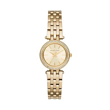 Michael Kors Damen Analog Quarz Uhr mit Weißgold Armband MK3295