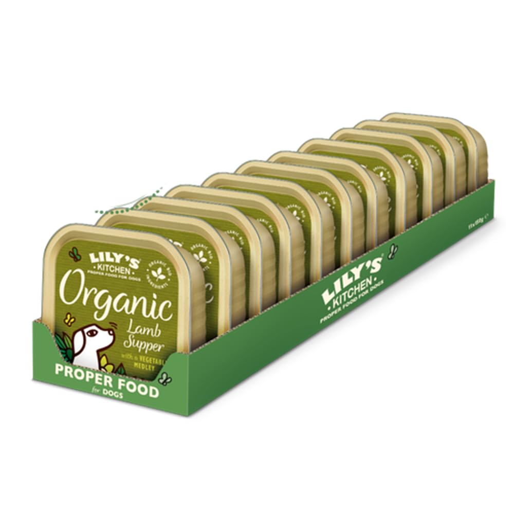 Lily’s Kitchen Made with Natural Ingredients Adult Wet Dog Food Tray Organic Lamb 11 x 150g