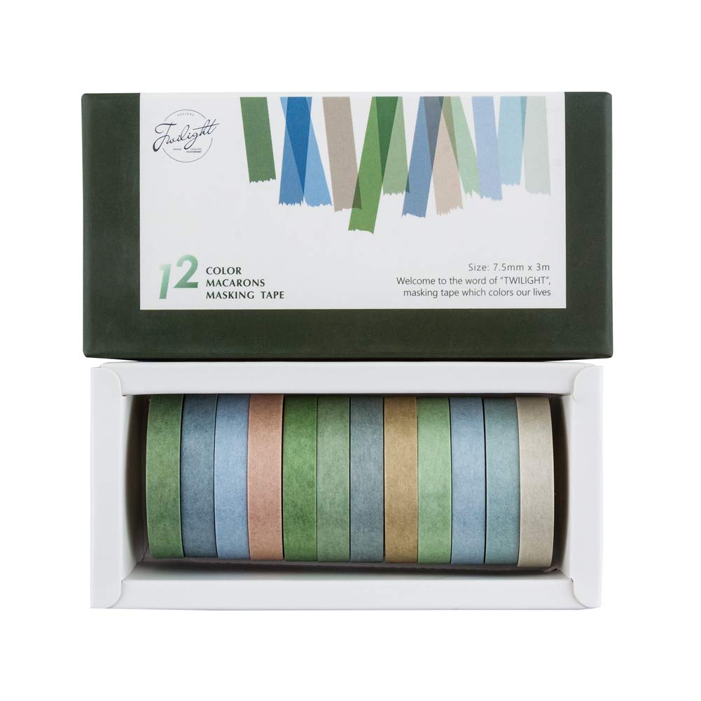 Yubbaex Washi Tape Pastel Scrapbook Tape for Bullet Journal, DIY, Decorative Craft, Gift Wrapping, Scrapbooking (8mm Wide)