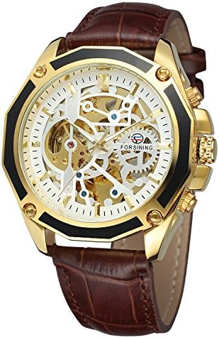 FORSINING Men's Skeleton Mechanical Watch Reloj Automatic Movtment