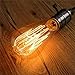 SHINE HAI Vintage Edison Bulbs 60W, Antique Style ST58 Squirrel Cage Filament, 300 Lumens, Dimmable Teardrop Design, E26 Medium Base 2300K, Pack of 6