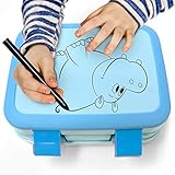 Zulay Kids Bento Box Lunch Box - Durable, Leak-Proof with Toddler-Friendly Latches for Easy Access & 5 Perfectly Proportioned Kid-Sized Compartments - BPA-Free Bento Box Containers with Removable Tray