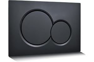 PuritySage Wall Hung Toilet Water Tank Flush Plate,Design for Geberit Sigma01-115.770.DW.5,EasyInstallation Dual Flush Actuator,Plastic Design Toilet Parts,Matte Black