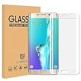 Galaxy S6 edge Screen Protector,G-wack 0.2mm 9H Tempered Glass Screen Protector [Curved Full Coverage ] For Samsung Galaxy S6 Edge [Life Warranty ] (For S6 Edge clear)