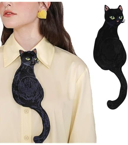 Ecusson Customisation 18 Patchs Thermocollants Chat - Noirs - Brodés - Pour Vêtements Et Accessoires Patch Thermocollant Fleur