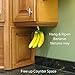Gadjit Banana Hook-Under Cabinet Hanger Ripens Bananas with Less Bruises -Space Saving,Clutter-Free Countertops,Folds Up Neatly Out-of-Sight When Not in Use-Self-Adhesive+Pre-drilled Screw Holes White