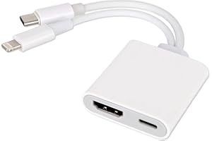 USB-C & Conversion Adapter 2-in-1 for iPhone 17/16/15 iPad MacBook, to TV 4K@60Hz Digital AV Converter Multiport Dongle Acces