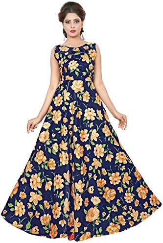 Clothfab Women's Cotton Digital Printed Anarkali Long Gown