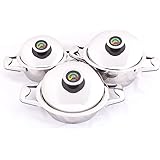 7 tlg HWD Garsystem Topfset 'VENEZIA' 18/10 Edelstahl mit