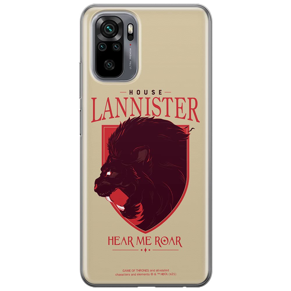 ERT GROUP mobile phone case for Xiaomi REDMI NOTE 10/ 10S original and officially Licensed Game of Thrones pattern 008 optimally adapted to the shape of the mobile phone, case made of TPU