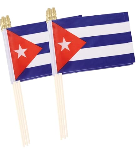 20 Stück Puerto Rico Flaggen – 12,7x20,3 Cm, Auf Holzstäben Mit Goldener Spitze, Für Paraden & Feiern