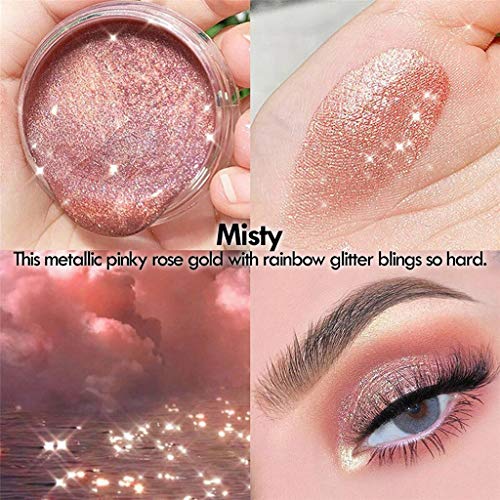 Chenway Liquid Gel Eyeshadow & Highlighter Shiny Glitter Makeup Eyeshadow Body Available Mini Makeup Eyeshadow (C)