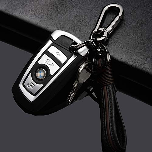 QIAOBA Car Key Chain,Handmade Premium Leather Valet Keychain Detachable with Car Key Loop Ring Car Key Fob Chain for Men Women Fit Honda Mercedes Benz BMW Ford Audi Nissan Jeep Cadillac Lexus (Brown)