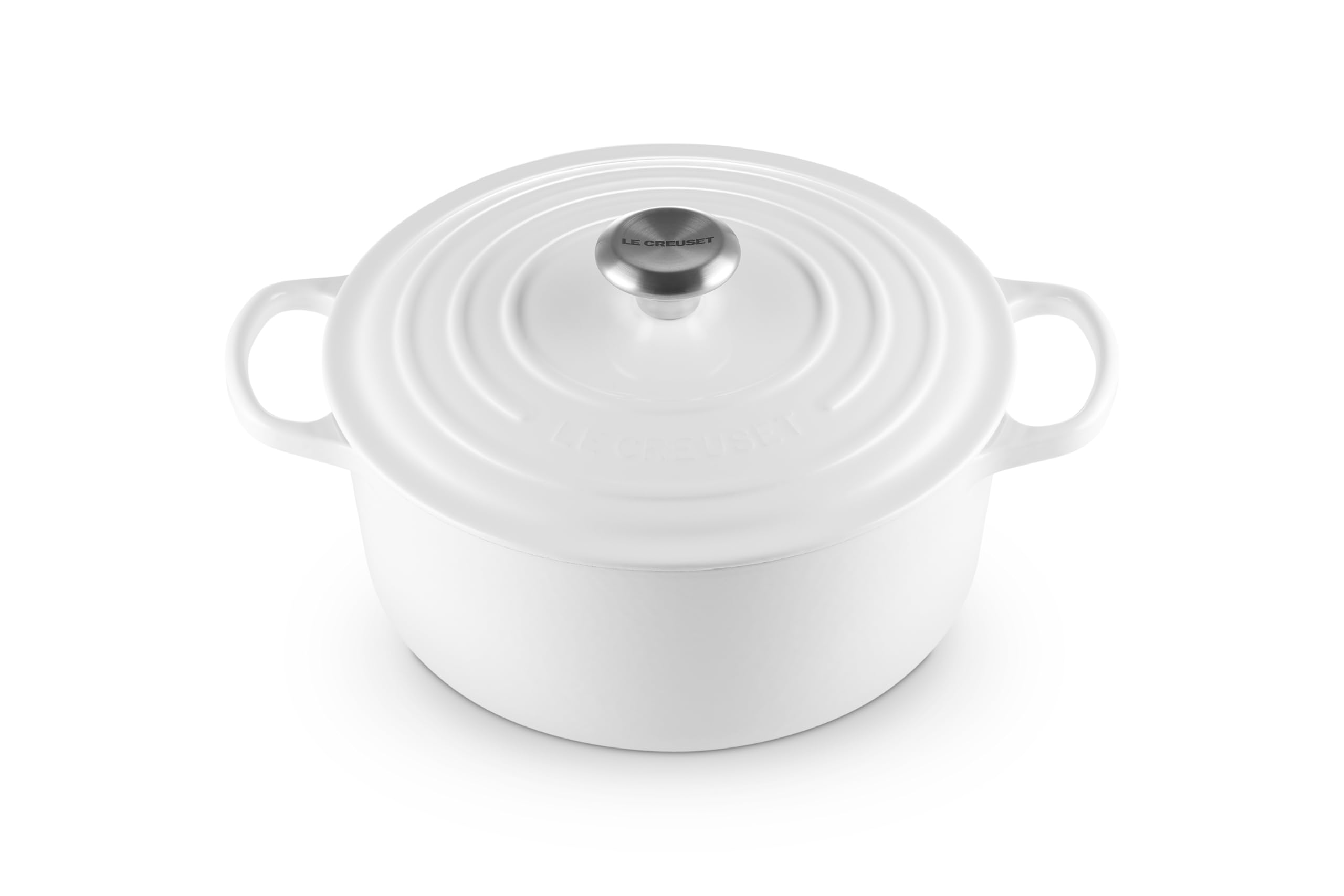 Photo 1 of Le Creuset Enameled Cast Iron Signature Round Dutch Oven, 5.5 qt., White