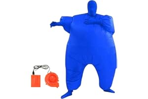 QSHINE Adult Inflatable Full Body Jumpsuit Cosplay Costume Halloween Funny Fancy Dress Blow Up Party Toy
