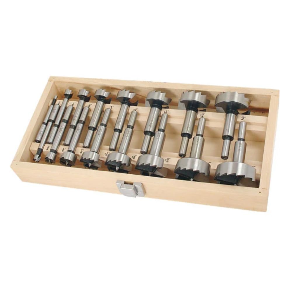 Neilsen CT0290 16pc Forstner Bit Set Carbon Steel Machine Ground Edge Wood Storage Case