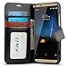 J&D Case Compatible for ZTE Axon 7 Case, Wallet Stand Slim Fit Heavy Duty Protective Shock Resistant Flip Cover Wallet Case for ZTE Axon 7 Wallet Case, Not for ZTE Axon 7 Mini, Black