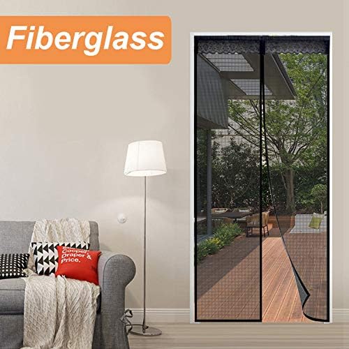 Reliancer Fiberglass Magnetic Screen Door 36 X80 Large Magnet