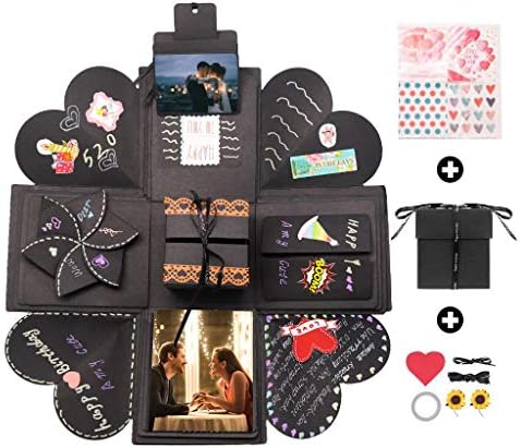 Tumao Diy アルバム サプライズボックスクリエイティブ スクラップブック 女性 プレゼント ロマンチック ギフト ハンドメイド 爆発ボックス 手作り ラブメモリフォトアルバム 忘年会 記念日贈り物