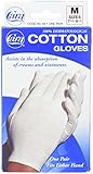 Dermatological cotton gloves - ladies regular, cara 82 (2 Pack), Medium
