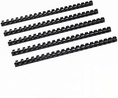 Rayson Plastic Binding Combs 21 Rings 20 mm 180 Sheets A4 Black Pack 100
